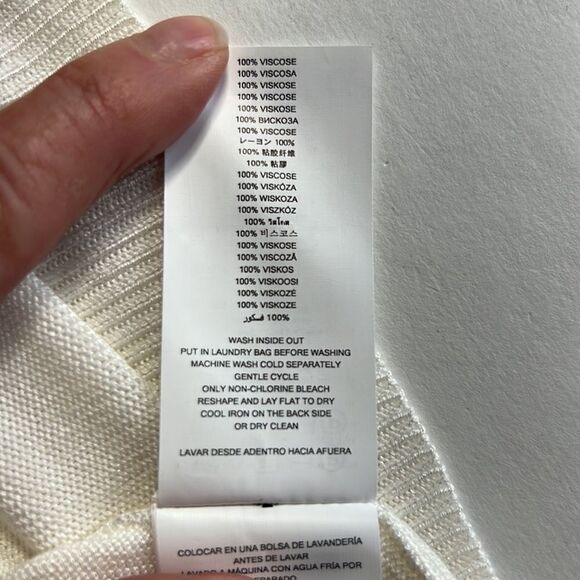 MICHAEL MICHAEL KORS Women’s Twist Neck Lightweight Sweater Cream Size Large - Picture 10 of 10